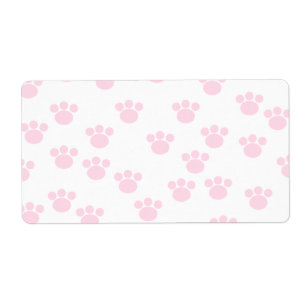 Etiqueta Impressão animal da pata. Teste padrão cor-de-ro