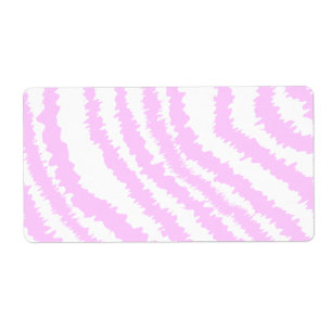 Etiqueta Impressão cor-de-rosa da zebra, teste padrão