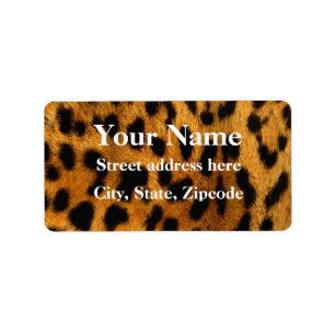Etiqueta Impressão da pele do leopardo