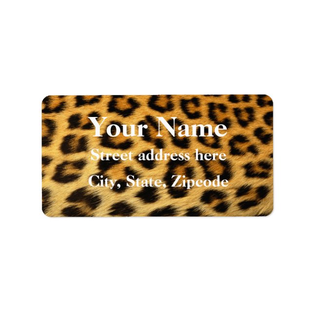 Etiqueta Impressão de peles de leopardo (Frente)