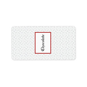 Etiqueta impressão Formal Vermelho de 1,25" x 2,75" de Hers