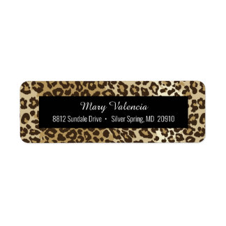 Etiqueta Impressão Leopardo Natural