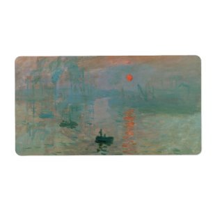 Etiqueta Impressão, Soleil Levant por Claude Monet 1872