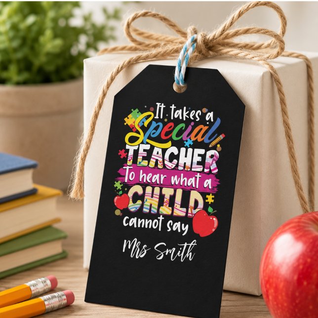 Etiqueta Imprimível de Presente para Professor Esp (It Takes a Special Teacher Printable Teacher Gift Tags)