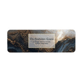 Etiqueta Indigo Gold Foil Agate Return Address