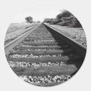 Etiqueta infinita da estrada de ferro