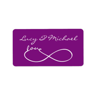 Etiqueta Infinity Love Lemniscate White + seu traseiro.