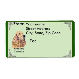 Etiqueta Inglês Cocker Spaniel