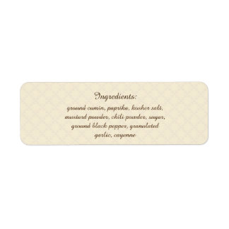 Etiqueta Ingredientes de Cor para Escolher Herb & Spice par