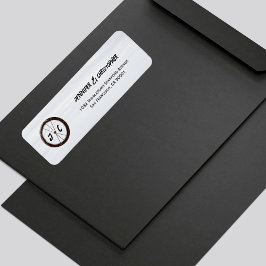 Etiqueta Iniciais de Monograma de Casamento de Motocicleta 