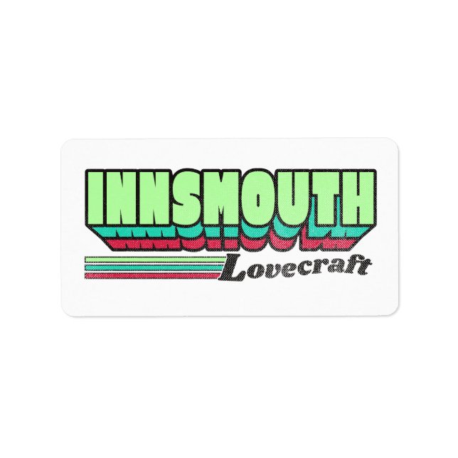 Etiqueta Innsmouth Retro Label Lovecraft (Frente)