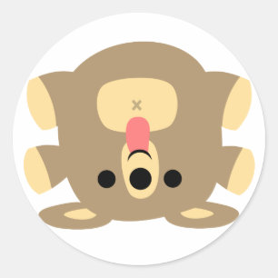 Etiqueta insolente do urso dos desenhos animados