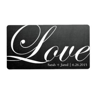 Etiqueta inspirada quadro do casamento do AMOR