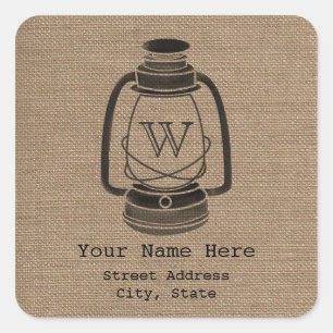 Etiqueta inspirada serapilheira do endereço da