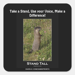 Etiqueta inspirador da marmota