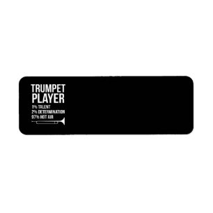 Etiqueta Instrumento Musical Repetido do Jogador de Trompet