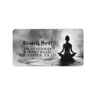 Etiqueta Instrutor de Meditação de Yoga Lotus Pose Pintura