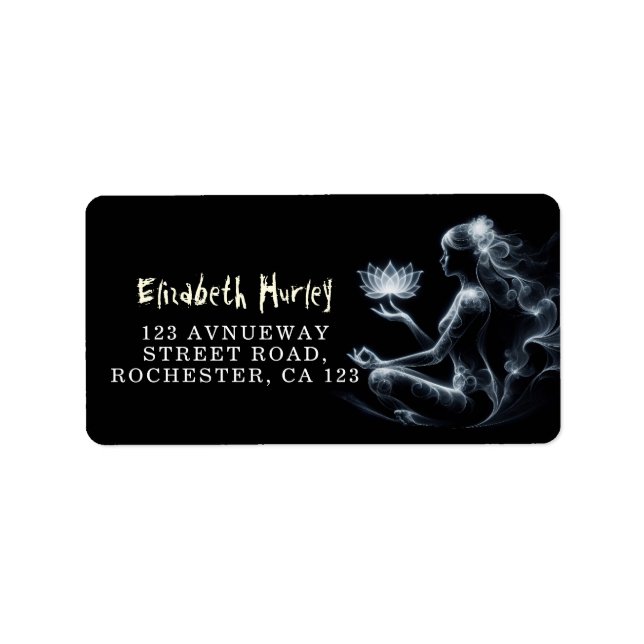 Etiqueta Ioga Instrutor Lotus Meditação Pose Brilhante (Frente)