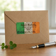 Irelands Rustic Flag Address Labels