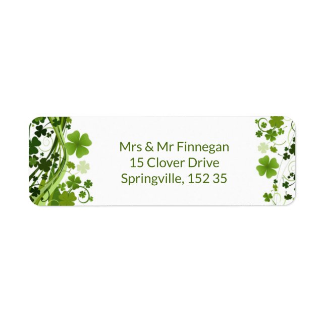 Etiqueta Irish Shanrock (trevo) (Frente)