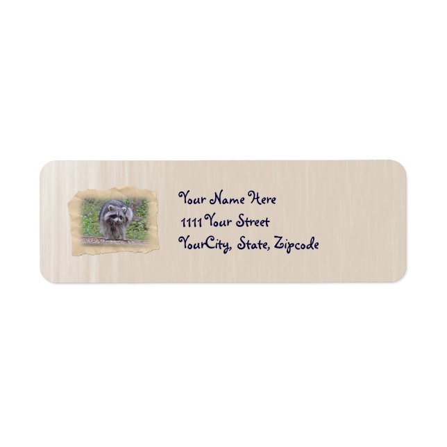 Etiqueta Itchin' e Scratchin' Raccoon (Frente)