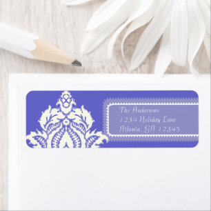 Etiqueta Ivory Damask On Lilac