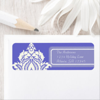 Etiqueta Ivory Damask On Lilac