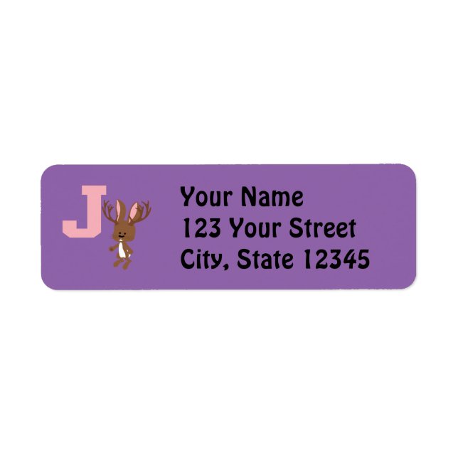 Etiqueta J é para Jackalope (Frente)