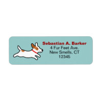 Jack Russell Terrier Cute Cartoon Return Address