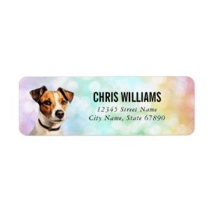 Etiqueta Jack Russell Terrier Return Address Labs