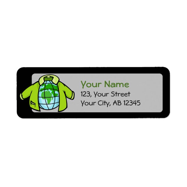 Etiqueta Jaqueta do globo (Frente)