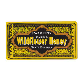 Etiqueta Jar de mel fragmentado