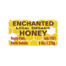 Etiqueta Jar de Mel Orgânico Local Encantado