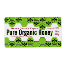 Jar de mel orgânico puro personalizado