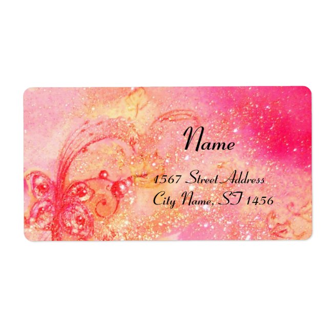 Etiqueta JARDIM DAS SOMBRAS PERDIDAS, rosa (Frente)