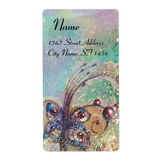 Etiqueta JARDIM DAS SOMBRAS PERDIDAS, verde azul (Frente)