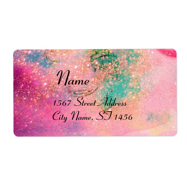 Etiqueta JARDIM DAS SOMBRAS PERDIDAS, verde-rosa (Frente)