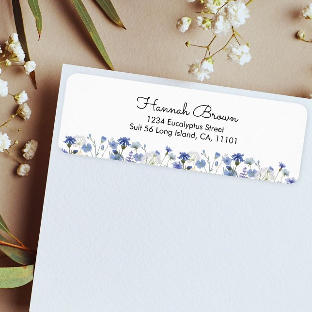 Etiqueta Jardim de flor selvagem azul (In situ envelope)