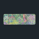 Etiqueta Jardim de Giverny por Claude Monet<br><div class="desc">Claude Monet - Jardim em Giverny. Linda pintura impressionista de um jardim em Giverny por Claude Monet.</div>