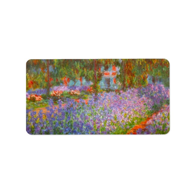 Etiqueta Jardim de Monet por Claude Monet (Frente)