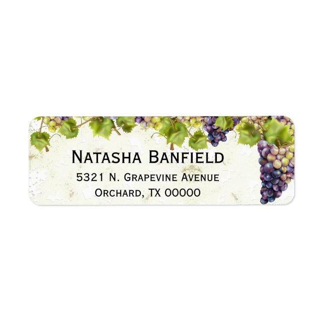 Etiqueta Jardim de vinha mediterrânico da Grama (Frente)