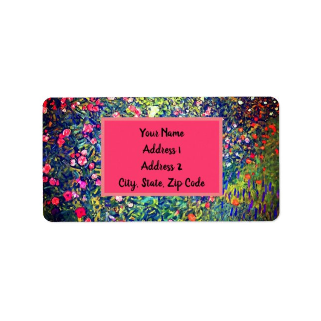 Etiqueta Jardim Italiano Gustav Klimt (Frente)