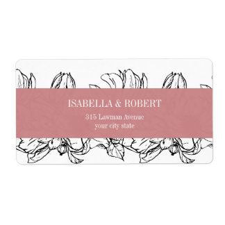 Etiqueta Jardim Moderno | Rosa | Casamento floral