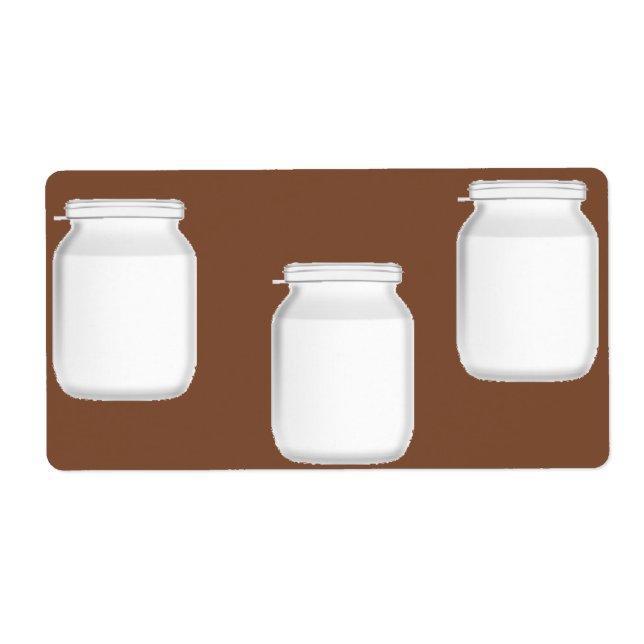 Etiqueta Jars brancos em marrom (Frente)