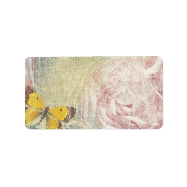 Etiqueta JEANS ROSAS e BOTTERFLIS Impressão sua própria eti (Frente)