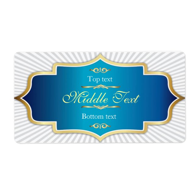 Etiqueta Jelly do estilo do rico azul (Frente)