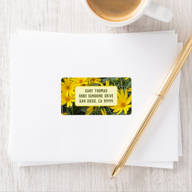 Etiqueta Jerusalem Artichoke Flowers Aborda Rótulos (Insitu)