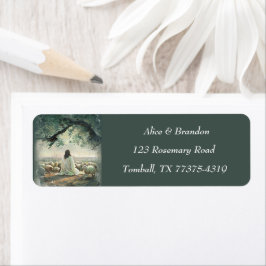 Etiqueta Jesus Christ Easter Religious Watercolor