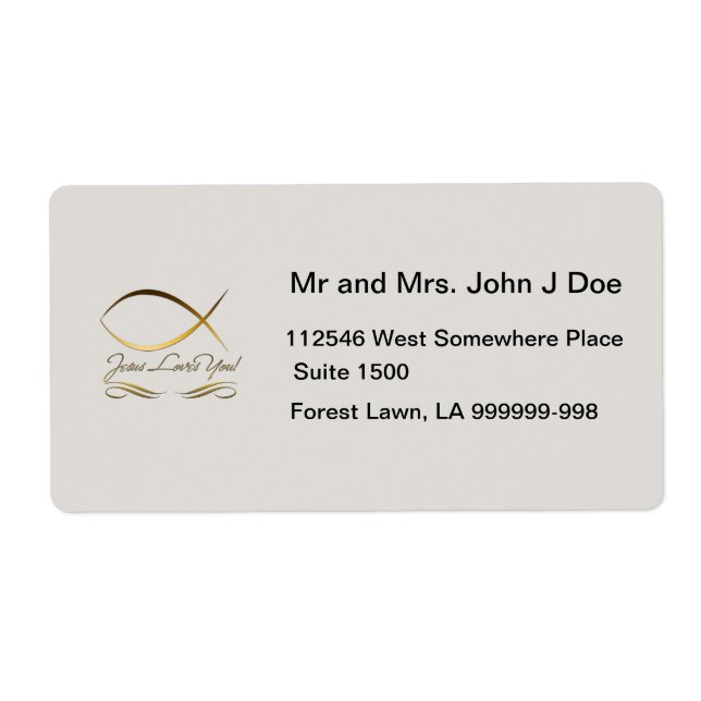 Etiqueta Jesus te ama (Frente)