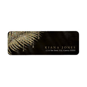 Etiqueta Jewel Palm Leaf Dourada ID830